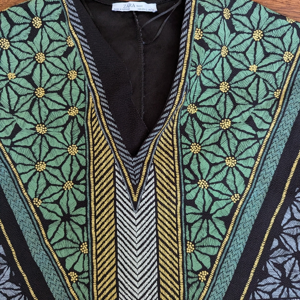 Zara Basic Womens Size S Casual Dress Geometric Print EUC - Picture 7 of 8